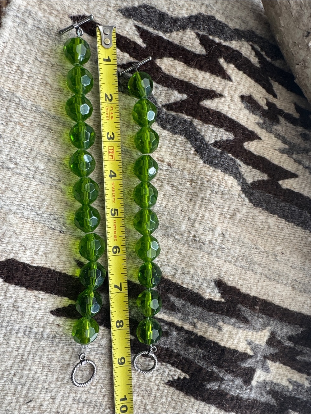 2 - Green Beaded Toggle Bracelets - Picture 3 of 6